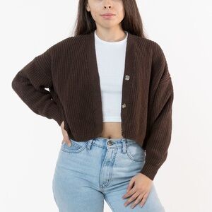 Los Angeles Apparel Cropped fisherman cardigan